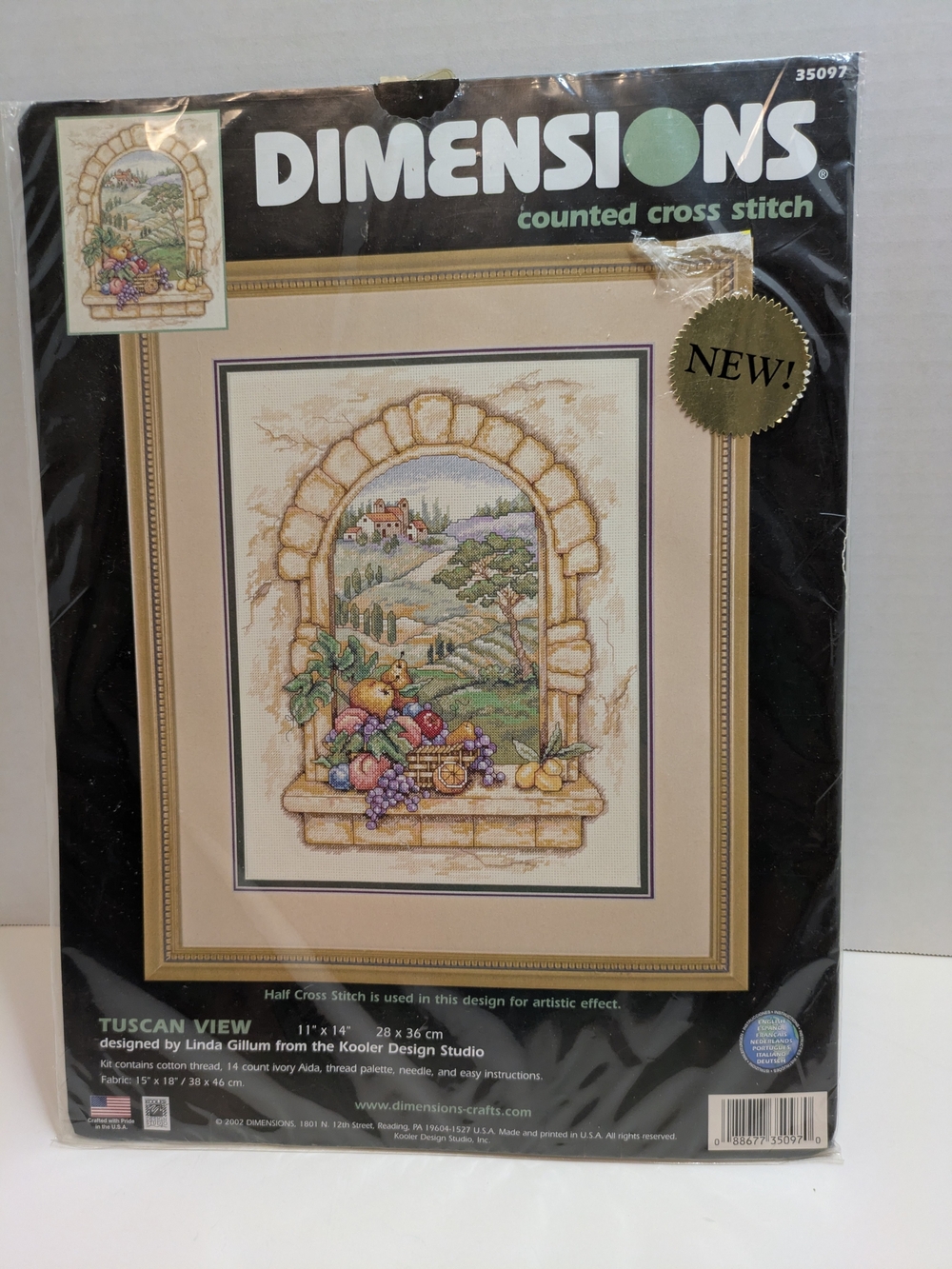 Dimensions Tuscan View Cross Stitch Kit - Neutral Beige & Green